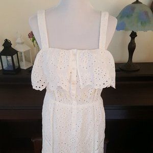 NWT 7 For All Mankind White Eyelet Dress Sz Small